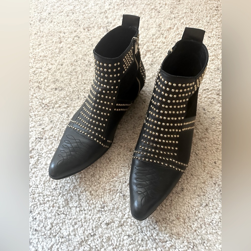 Anine Bing Charlie studded ankle booties 41